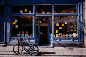 Shop front with bicycle